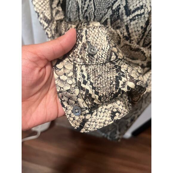 Vintage Surinam Silk Python Relaxed Button Down Blouse - Picture 7 of 10